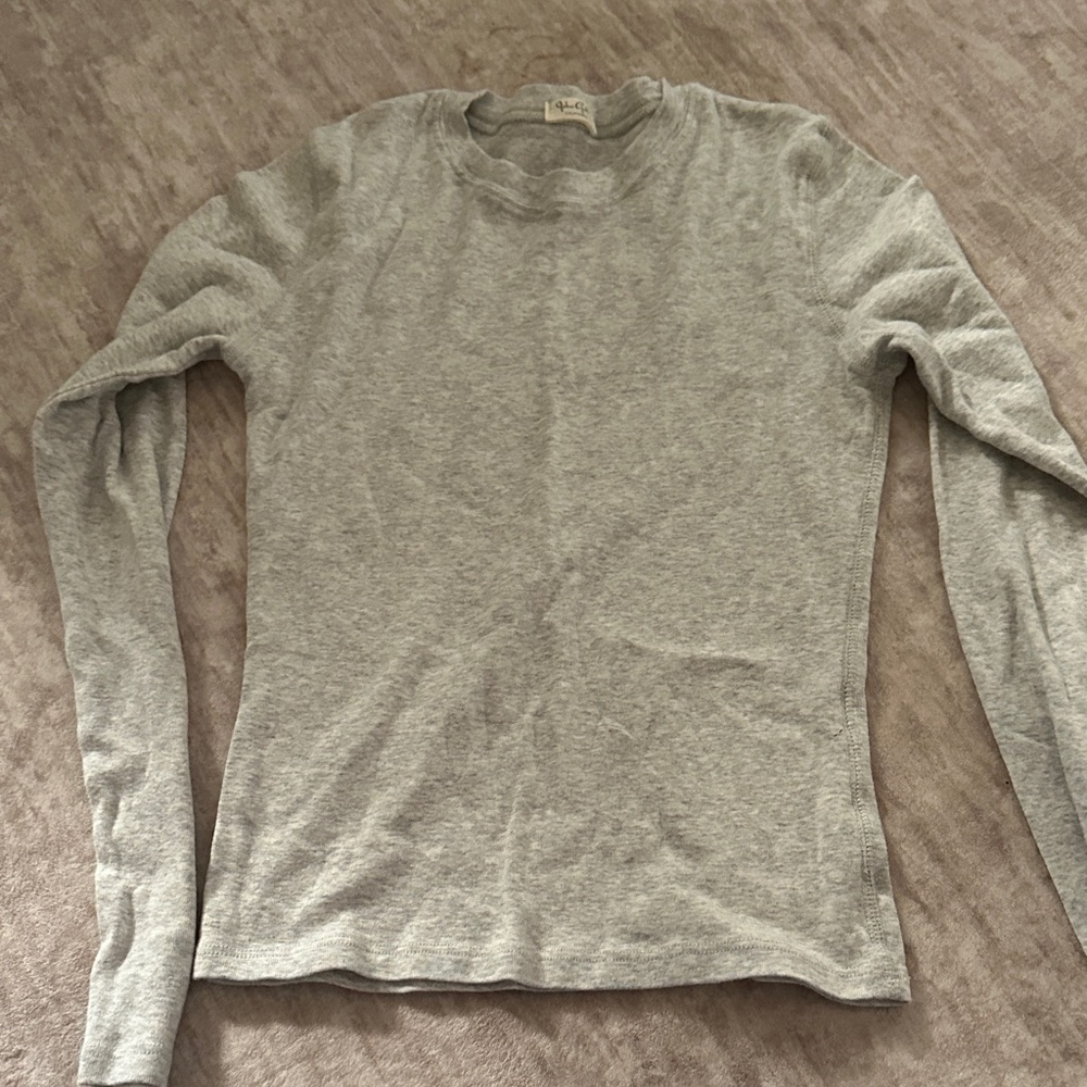 Brandy Melville Heather Gray Crewneck Top